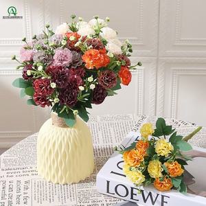 <span class=keywords><strong>Oeillets</strong></span> artificiels Bouquet de fleurs en soie Feuille verte pour la fête à la maison Mariage Tenant des fleurs Festival Cuisine Bureau Décor - Product Image 4
