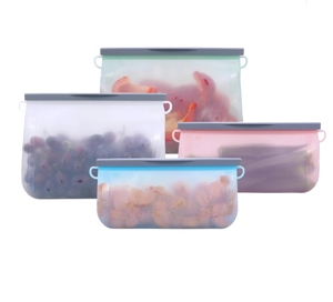 Bolsas de Silicona de Platino Reutilizables Ecológicas, Plegables, Antiderrames, Reciclables, para Almacenamiento de Alimentos y Sándwiches - Product Image 1