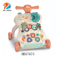 Haute qualité multifonctionnel infantile activité bébé marchette poussette assis à debout apprentissage marcheurs cadre en plastique bébé jouets cadeau