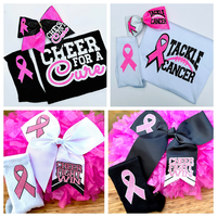 Chaud Rose Paillettes Vinyle Sublimé Cheer Bow Néon Strass Cheer Bow Cancer Sensibilisation Ruban Chaussettes & Gear Personnalisé