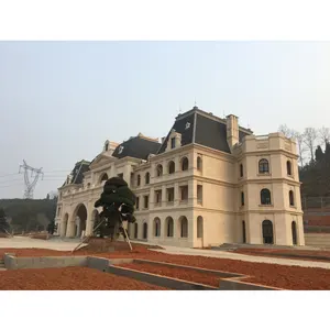 Outdoor Customized Sealed Honed Castle Beige Limestone Wall Cladding For Villa