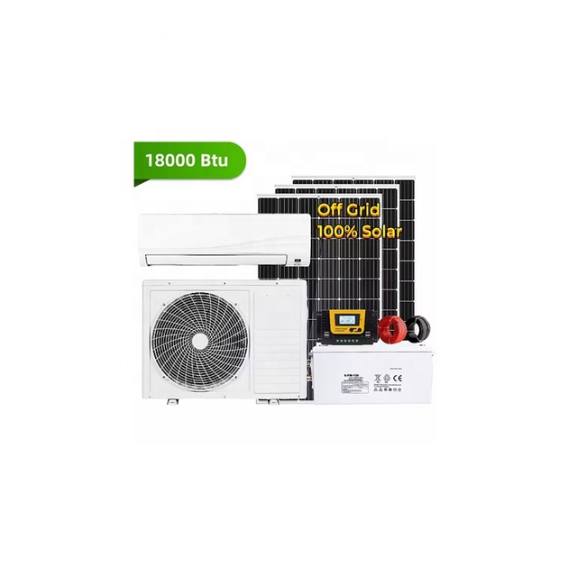 Hybrid Solar Air Conditioner Portable Mobile AC DC Cooling Unit for RV Cabin Tent Outdoor Use