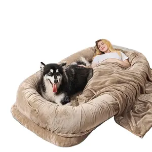 New Luxury High Quality Washable Sleep Tight Ultra Large Giant Memory Foam Human Dog Bed - niupaite