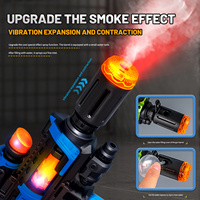 Pistolet jouet de pulvérisation électrique pour garçon avec effets sonores et pistolet de simulation de vibrations télescopiques légères pour enfants