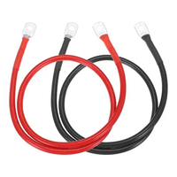 Câble batterie-onduleur 8 AWG OFC isolé PVC 600V avec bornes à anneau 3/8 po rouge et noir CE pour onduleur portable 500W-1000W
