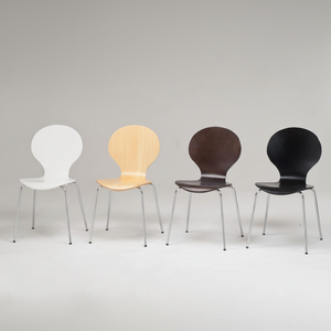 Chaises de table à manger empilables modernes Meubles de maison en bois pour la cuisine - Product Image 1