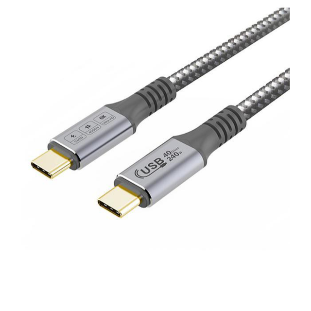 240W USB4.0 40gbps USB Type C to C Thunderbolt3 Data Cable 48V/5A 6K@60Hz Pd3.1 Fast Charging USB C Cable for MacBook USB4 Cable