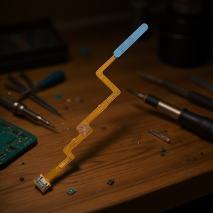 Cable flexible para botón de encendido Xiaomi Mi11i con lector de huellas dactilares, diseño de barra azul - Product Image 2