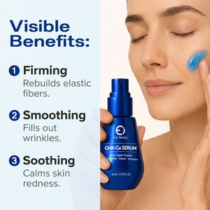 Siero Antirughe Elasticizzante Antiossidante Evia Beauty Personalizzato con Peptide di Rame Blu GHK-Cu e Acido Ialuronico per Riparazione Anti-Età - Product Image 3