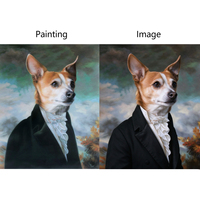 Cadeau pour les amoureux des animaux, portrait de chien personnalisé à partir de photo, peinture à l'huile réaliste, peinture à la main, art sur toile pour la décoration murale du salon