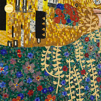Le baiser peinture oeuvre verre mural mosaïque coupe à la main mosaïque salle de bain décoration murale