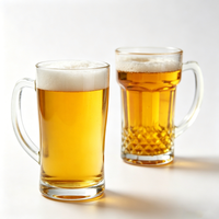 Verre à bière classique simple, tasse transparente de haute qualité pour la maison, le bar, le restaurant, outil de boisson