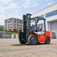 Forklift Diesel 3 Ton Dengan Sertifikasi CE, Mesin Bebas Oli, Tiang Angkat 3m 4.5m, Ban Pneumatik