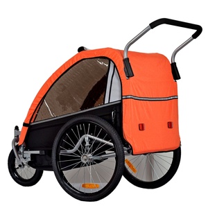 Rimorchio per Bicicletta 3 in 1 Pieghevole, Passeggino Jogger, Carrozzina per Bambini con Sistema di Ammortizzazione, Pneumatici in Gomma Regolabili - Product Image 3