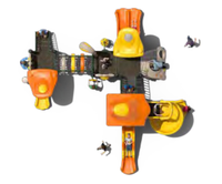 Équipement de terrain de jeu extérieur, toboggan en plastique pour parc d'aventure, usage résidentiel, jeux de jardin écologiques pour école, 5-10 enfants