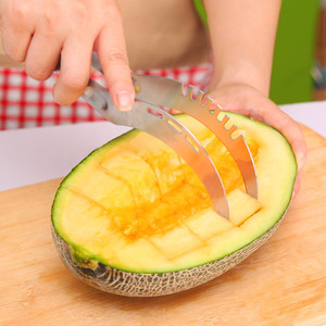 Cortador de sandía, cortador de frutas grandes, herramienta multifuncional de acero inoxidable para uso en la cocina - Product Image 2