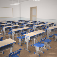 Fournisseurs de mobilier scolaire moderne, chaises et tables en bois, ensemble de bureaux d'école à hauteur réglable pour les élèves