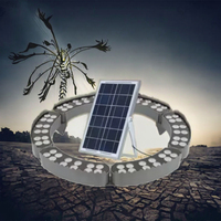 Projecteur LED solaire annulaire 20W 25W en alliage d'aluminium, connectable, étanche IP65, pour extérieur, détection crépusculaire, pour arbres, jardins et paysages, idéal pour palmiers