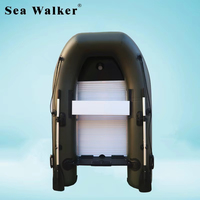 Bateau pneumatique Seawalker certifié CE de haute qualité, 2,3 m, avec plancher en aluminium, pagaies et rames