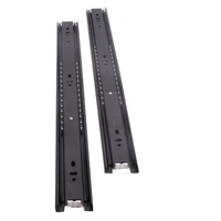 Glissières de tiroir à roulement à billes à extension complète Nisko, rail télescopique robuste pour panier de meuble de cuisine avec crochet