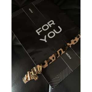 Cinturón de Cuero Vacuno de Diseño Fiori con Estampado Animal, Hebilla de Forma Casual, Cinturón de Cuero Genuino para Mujer - Product Image 1