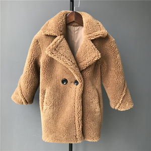 Nouvelle tendance, <span class=keywords><strong>veste</strong></span> en laine de mouton véritable pour filles et garçons, manteau <span class=keywords><strong>Teddy</strong></span>, vente en gros, manteau <span class=keywords><strong>Teddy</strong></span> pour enfants d'hiver - Product Image 5