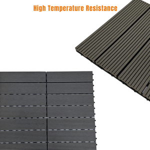 Miễn phí vận chuyển cho chúng tôi kho 22mm dày màu xám lồng vào nhau không thấm nước WPC decking gạch vuông Gỗ nhựa <span class=keywords><strong>composite</strong></span> ngoài trời - Product Image 3