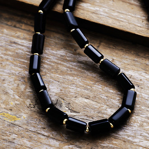 Natural Stone Crystal 7 Color Hexagon Column <b>Necklace</b> Unisex Everyday Wear - Product Image 5