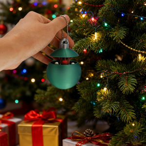 Adorno de bola de Navidad, decoración colgante redonda de plástico para árbol, regalo para fiesta - Product Image 2