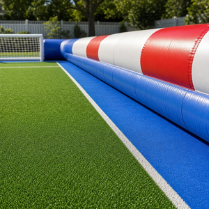 Combo Calcio Rosso Bianco <span class=keywords><strong>Blu</strong></span> EJIA - Arena Gonfiabile Gigante per Calcio, Telo in PVC da 0,55mm, Certificato CE, 10-15 Persone, <span class=keywords><strong>Noleggio</strong></span> - Product Image 5