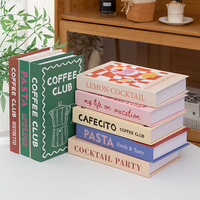 Ornements de livres factices creux sur le thème de la cuisine américaine rétro pour la décoration de bibliothèques de cafés et d'homestay, accessoires de photographie INS