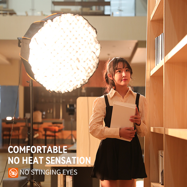 Yidoblo Softbox Lighting Kit 600watt Photography LED Studio Spotlight Fill Light for Professional Live Streaming ZD-600E