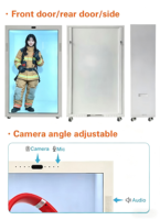 Kotak Layar LCD Transparan Hologram 3D 21.5''/86" dengan Kamera 4K & Mikrofon Terintegrasi Wi-Fi untuk Pameran Perhiasan Museum