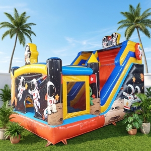 Castillo Inflable Comercial con Tobogán de Astronauta, Casa de Brinco con Diseño de Cohete Espacial para Fiestas de Cumpleaños Infantiles, Alquiler y Uso en el Patio Trasero - Product Image 2