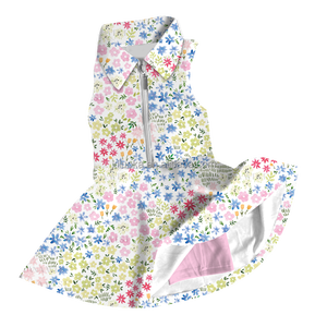 Vestido de entrenamiento de verano para niños con estampado personalizado, ropa de yoga activa, vestido de tenis con pantalones cortos - Product Image 4