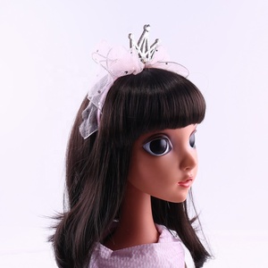 Diadema de maquillaje personalizada al por mayor con diseño de lazo y cinta con logo para niñas, material de gasa, 14 cm de circunferencia - Product Image 2