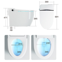 Toilettes intelligentes électriques, toilettes automatiques à poser au sol pour salle de bain