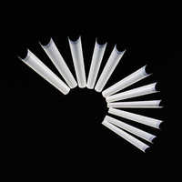 Ongles carrés extra longs XXL, 360 pièces en boîte, en ABS, blancs transparents, avec logo personnalisé, vente en gros