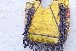 Women's Daily Use Antique Style Indian Hand Embroidered Banjara Shoulder Bag <b>Purse</b> Lightweight Cotton Lining <b>Large</b> Capacity - Product Image 2