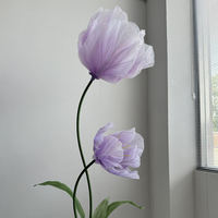 Décoration de fond pour événements, fleurs géantes en papier faites à la main, fleurs artificielles, tulipes géantes