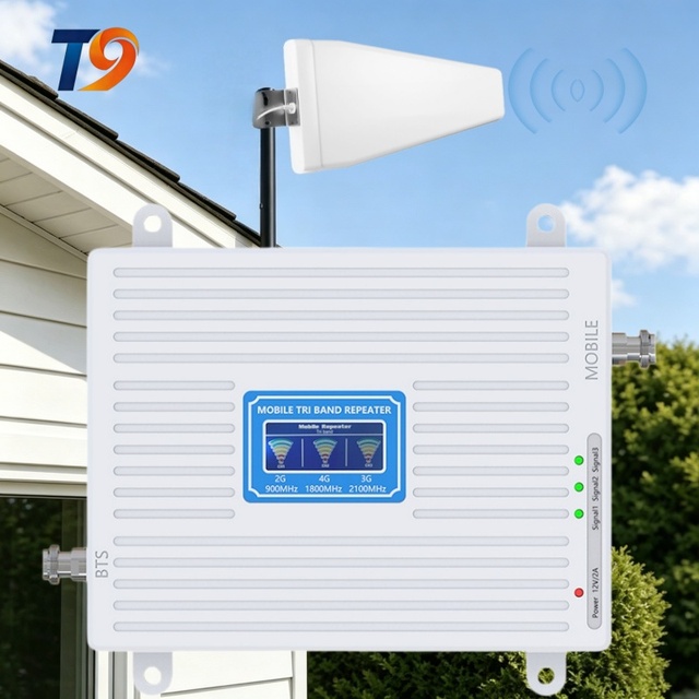 2G 3G 4G 5G GSM Tri-Band Mobile Signal Booster Repeater Ksa 900 1800 2100 3G 4G LTE Mobile Phone Network Booster Cell Booster