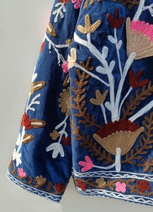 Handmade Velvet Suzani Animal Woven Embroidered Bomber <b>Jacket</b> Ethnic Boho <b>Hippie</b> Winter Gift for Women - Product Image 3