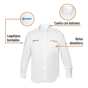 Chemise à manches longues pour homme MASTER 24, blanche, EEEG, TRUPER - Product Image 2