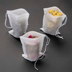 Large Tea Filter Bags Teabags Empty Scented Tea Bags with String Nonwoven <b>Material</b> Herbs <b>Packing</b> Bag - Product Image 2