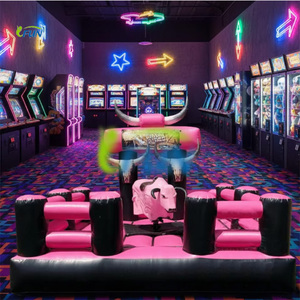 Toro Mecánico Inflable de PVC para Fiestas, Modelo <span class=keywords><strong>Vaquera</strong></span> Rosa, Marca IFUN, para Eventos - Product Image 4