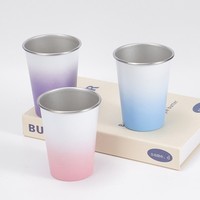 Gobelet en métal écologique pour l'extérieur, 350 ml, 500 ml, à paroi simple, en acier inoxydable 304, gobelet portable