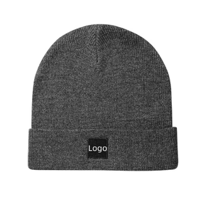 Unisex Solid-Color Knit <b>Wool</b> Cuff <b>Beanie</b> 100% <b>Wool</b> Warm Winter Casual Hat for Adults One Size Fits Most Light And Packable - Product Image 1