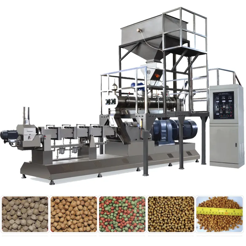 Pellet Floating Fish Feed Making Machine Food processing Extruder manufacturing Equipment plant production line