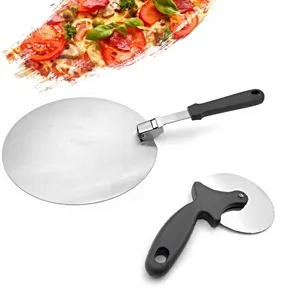 Tout-petits Amazon 2022 — spatules à Pizza rondes en aluminium, 10 pouces, manche en bois, ustensile de cuisine fait maison, meilleure vente