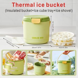 Été DIY Ice Block moule Set de 2 réfrigérateurs 64 plateaux à glaçons en plastique avec couvercle et poubelle - Product Image 3